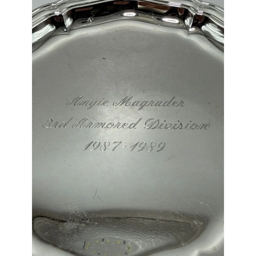 WMF Germany Engraved Silverplate Tray 3rd Armored Division‎ 1987–1989